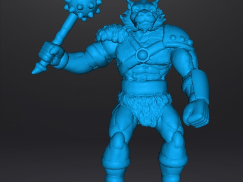 JACKALMAN W MORNINGSTAR MINIATURE MODEL FIGURE FOR FANTASY GAMES RPG DND 3Dプリントモデル