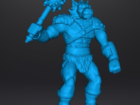JACKALMAN W MORNINGSTAR MINIATURE MODEL FIGURE FOR FANTASY GAMES RPG DND 3Dプリントモデル
