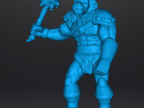 JACKALMAN W MORNINGSTAR MINIATURE MODEL FIGURE FOR FANTASY GAMES RPG DND 3Dプリントモデル