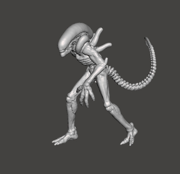 ALIEN XENOMORPH MINIATURE MODEL FOR SCIFI AND FANTASY GAMES RPG DND 3D Print Model .c4d .max .obj .3ds .fbx .stl .blend