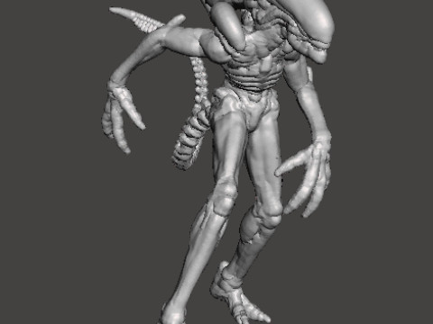 ALIEN XENOMORPH MINIATURE MODEL FOR SCIFI AND FANTASY GAMES RPG DND 3D Print Model