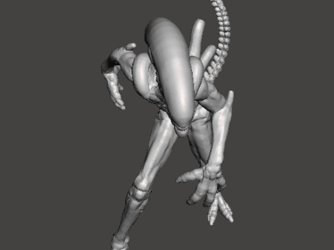 ALIEN XENOMORPH MINIATURE MODEL FOR SCIFI AND FANTASY GAMES RPG DND 3D Print Model