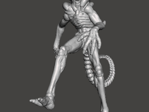ALIEN XENOMORPH MINIATURE MODEL FOR SCIFI AND FANTASY GAMES RPG DND 3D Print Model