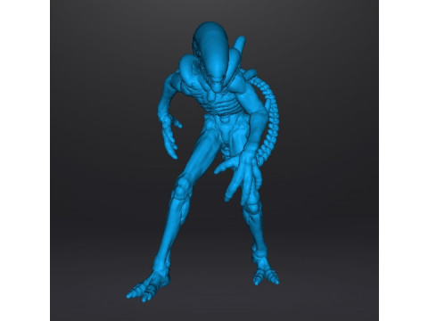ALIEN XENOMORPH MINIATURE MODEL FOR SCIFI AND FANTASY GAMES RPG DND 3D Print Model
