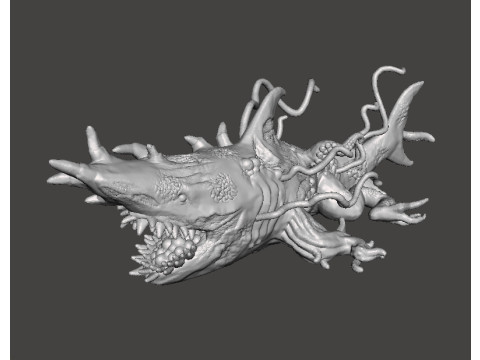 SHARK CARRION MINIATURE MODEL FOR HORROR OR FANTASY GAMES RPG DND Modèles 3D en vedette