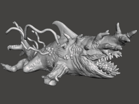SHARK CARRION MINIATURE MODEL FOR HORROR OR FANTASY GAMES RPG DND 3D 프린트 모델