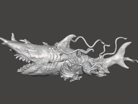 SHARK CARRION MINIATURE MODEL FOR HORROR OR FANTASY GAMES RPG DND 3D 프린트 모델