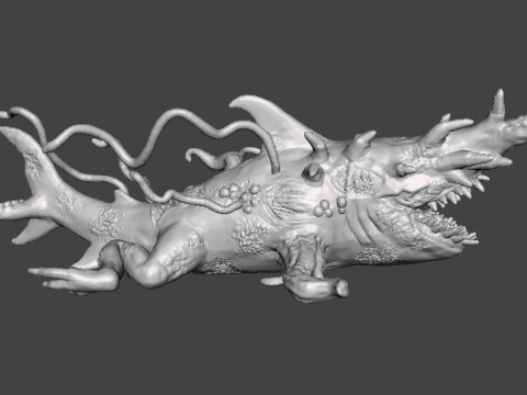 SHARK CARRION MINIATURE MODEL FOR HORROR OR FANTASY GAMES RPG DND 3D 프린트 모델