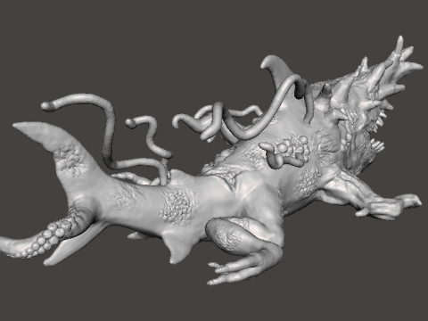SHARK CARRION MINIATURE MODEL FOR HORROR OR FANTASY GAMES RPG DND 3D 프린트 모델