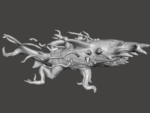 SHARK CARRION MINIATURE MODEL FOR HORROR OR FANTASY GAMES RPG DND 3D 프린트 모델