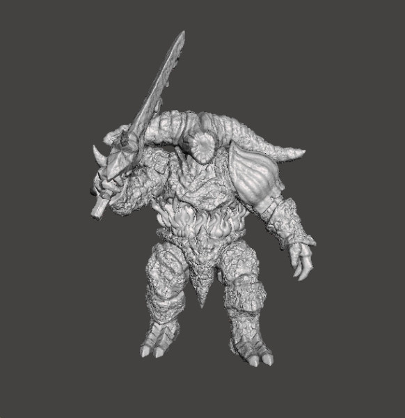 SMELTER DEMON MINIATURE MODEL FOR FANTASY GAMES RPG DND 3D Принт Модель .c4d .max .obj .3ds .fbx .stl .blend 
