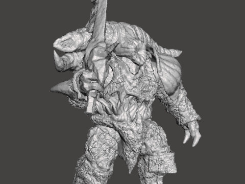 SMELTER DEMON MINIATURE MODEL FOR FANTASY GAMES RPG DND 3D Принт Модель