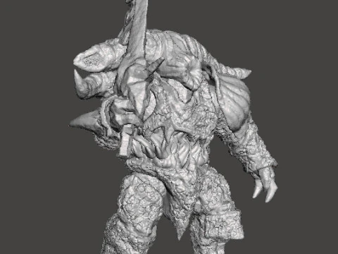 SMELTER DEMON MINIATURE MODEL FOR FANTASY GAMES RPG DND 3D Print Model