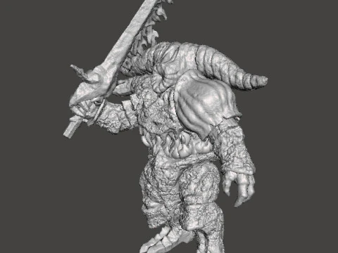 SMELTER DEMON MINIATURE MODEL FOR FANTASY GAMES RPG DND 3D Print Model