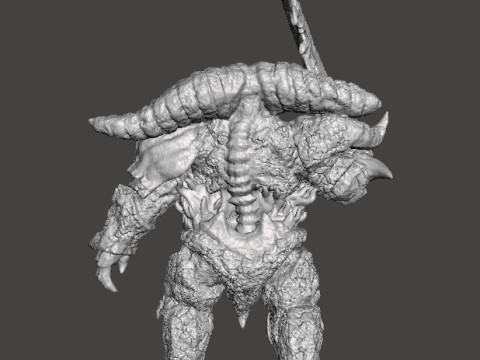 SMELTER DEMON MINIATURE MODEL FOR FANTASY GAMES RPG DND 3D Принт Модель