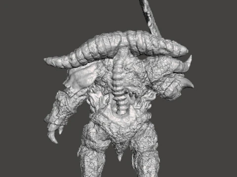 SMELTER DEMON MINIATURE MODEL FOR FANTASY GAMES RPG DND 3D Print Model