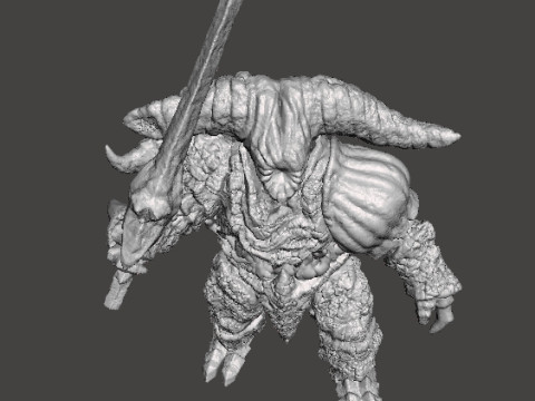 SMELTER DEMON MINIATURE MODEL FOR FANTASY GAMES RPG DND 3D Принт Модель