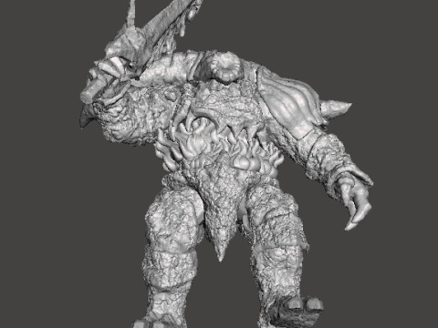 SMELTER DEMON MINIATURE MODEL FOR FANTASY GAMES RPG DND 3D Принт Модель