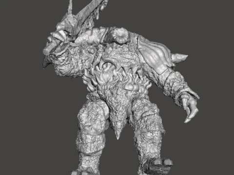 SMELTER DEMON MINIATURE MODEL FOR FANTASY GAMES RPG DND 3D Print Model
