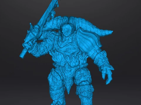 SMELTER DEMON MINIATURE MODEL FOR FANTASY GAMES RPG DND 3D Print Model