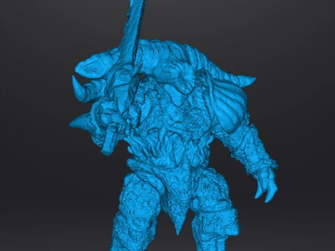SMELTER DEMON MINIATURE MODEL FOR FANTASY GAMES RPG DND 3D Print Model