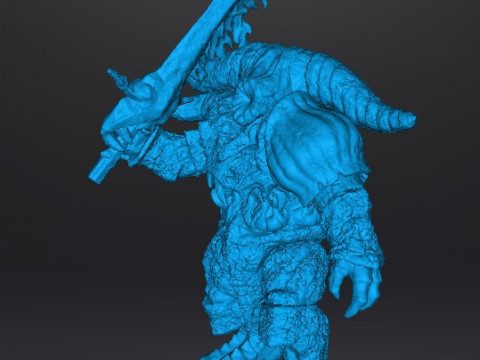 SMELTER DEMON MINIATURE MODEL FOR FANTASY GAMES RPG DND 3D Принт Модель
