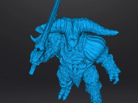 SMELTER DEMON MINIATURE MODEL FOR FANTASY GAMES RPG DND 3D Print Model