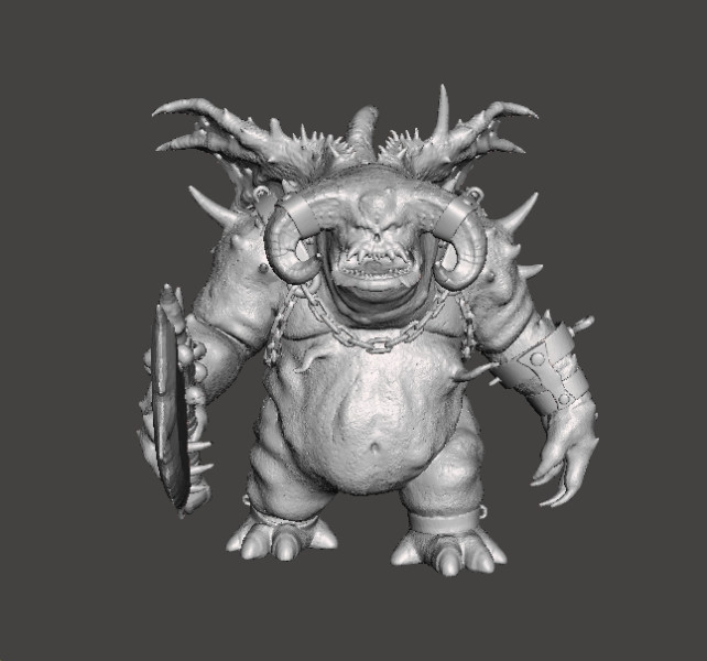 VANGUARD DEMON MINIATURE MODEL FOR FANTASY GAMES RPG DND 3D Print Model .c4d .max .obj .3ds .fbx .stl .blend