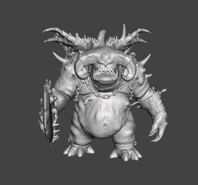 VANGUARD DEMON MINIATURE MODEL FOR FANTASY GAMES RPG DND 3D Print Model .c4d .max .obj .3ds .fbx .stl .blend