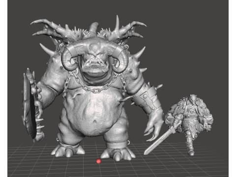 VANGUARD DEMON MINIATURE MODEL FOR FANTASY GAMES RPG DND 3D Print Model