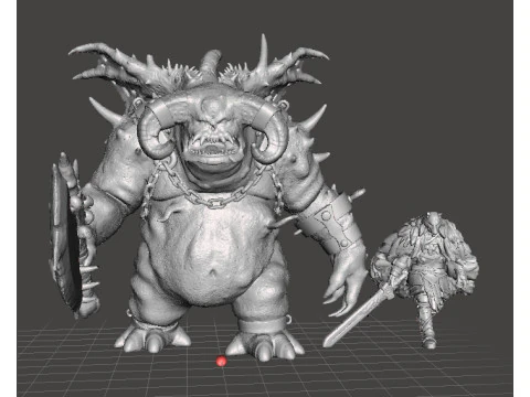 VANGUARD DEMON MINIATURE MODEL FOR FANTASY GAMES RPG DND 3D Print Model