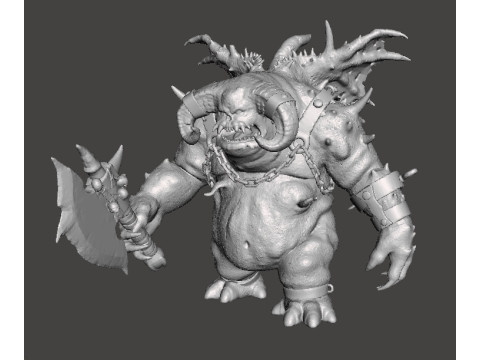 VANGUARD DEMON MINIATURE MODEL FOR FANTASY GAMES RPG DND 3D Print Model