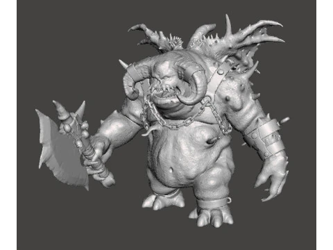 VANGUARD DEMON MINIATURE MODEL FOR FANTASY GAMES RPG DND 3D Print Model