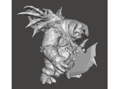 VANGUARD DEMON MINIATURE MODEL FOR FANTASY GAMES RPG DND 3D Print Model