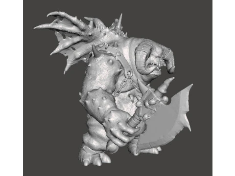 VANGUARD DEMON MINIATURE MODEL FOR FANTASY GAMES RPG DND 3D Print Model