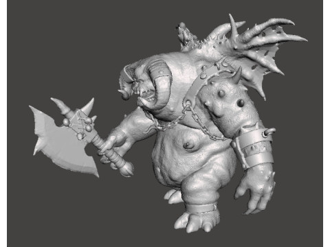 VANGUARD DEMON MINIATURE MODEL FOR FANTASY GAMES RPG DND 3D Print Model