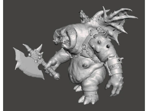 VANGUARD DEMON MINIATURE MODEL FOR FANTASY GAMES RPG DND 3D Print Model