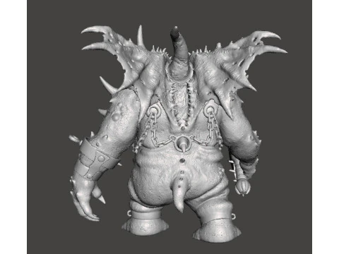 VANGUARD DEMON MINIATURE MODEL FOR FANTASY GAMES RPG DND 3D Print Model