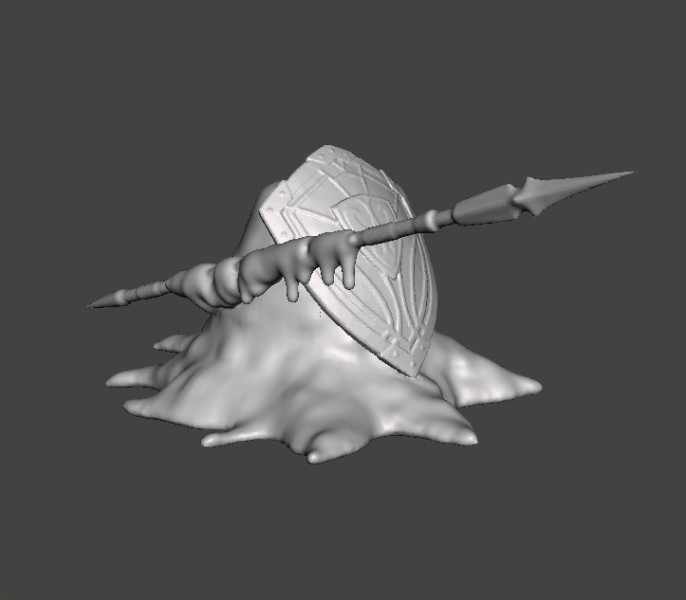 HOPLITE MONSTER MINIATURE MODEL FOR FANTASY GAMES RPG DND 3D 打印模型 .c4d .max .obj .3ds .fbx .stl .blend