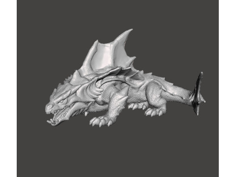 DRAGON SHARK MINIATURE MODEL FIGURE FOR FANTASY GAMES RPG DND 3D 打印模型