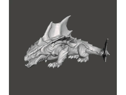 DRAGON SHARK MINIATUR-MODELLFIGUR F&Uuml;R FANTASY-SPIELE RPG DND 3D Druckmodell