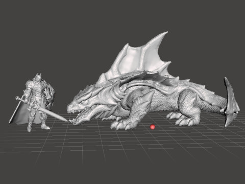 DRAGON SHARK MINIATURE MODEL FIGURE FOR FANTASY GAMES RPG DND 3D 打印模型