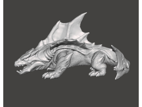 DRAGON SHARK MINIATURE MODEL FIGURE FOR FANTASY GAMES RPG DND 3D 打印模型