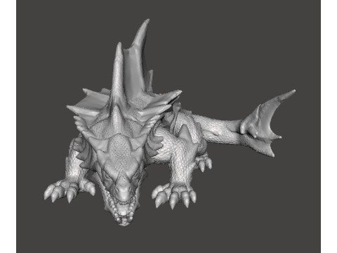 DRAGON SHARK MINIATURE MODEL FIGURE FOR FANTASY GAMES RPG DND 3D 打印模型