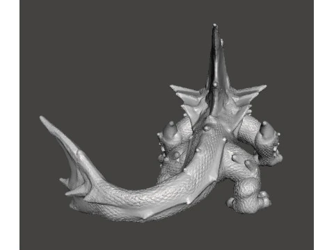 DRAGON SHARK MINIATURE MODEL FIGURE FOR FANTASY GAMES RPG DND 3D Print Model