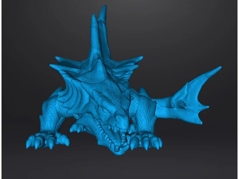 DRAGON SHARK MINIATURE MODEL FIGURE FOR FANTASY GAMES RPG DND 3D Print Model