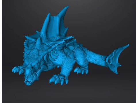 DRAGON SHARK MINIATURE MODEL FIGURE FOR FANTASY GAMES RPG DND 3D Print Model