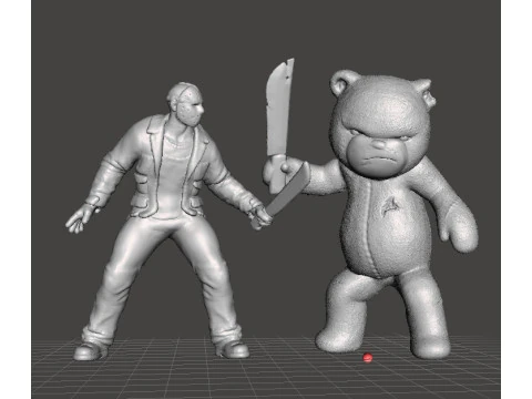 BUTCHER BEAR MINIATURE MODEL FOR HORROR OR FANTASY GAMES RPG DND 3D Print Model