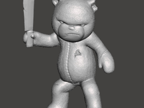 BUTCHER BEAR MINIATURE MODEL FOR HORROR OR FANTASY GAMES RPG DND 3D 打印模型