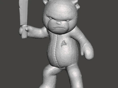 BUTCHER BEAR MINIATURE MODEL FOR HORROR OR FANTASY GAMES RPG DND 3D Print Model